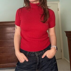 Eddie Bauer Vibrant Red Short Sleeve Top